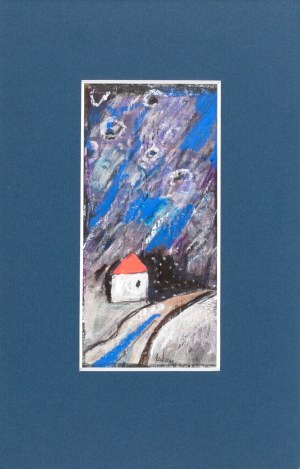 Eugeniusz TUKAN-WOLSKI (1928-2014), Pejzaż wieczorny z domem