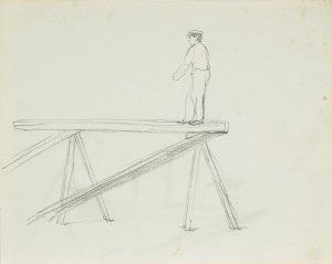 Jan KAUZIK (1860-1930), Mężczyzna w trakcie pracy
