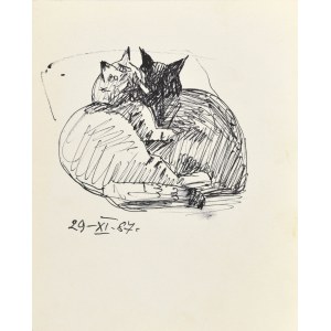 Ludwik MACIĄG (1920-2007), Kočky, 1987