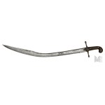 18th/19th c./Ottoman Empire/Turkey: Pala Saber/Janches/Damast - Damascus Steel