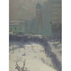 Jan WAŁACH (?), Pejzaż miejski [Lwów?], 1909