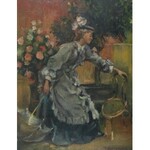 P. Albert LAURENS (1870-1934), Dama z parasolką