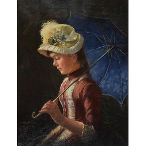 Malarz nieokreślony, Dziewczyna pod parasolką