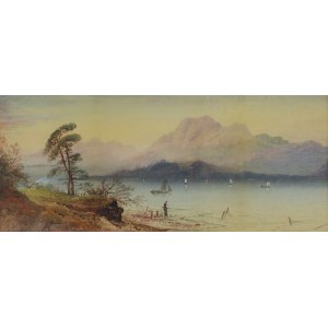 Vernon WILLIAM H. (1820-1909), Pejzaż z jeziorem wśród gór