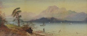Vernon WILLIAM H. (1820-1909), Pejzaż z jeziorem wśród gór