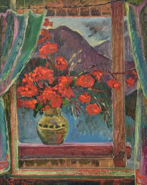 Agnes BACZYŃSKA-SIELSKA  (ur. 1942), Bukiet w oknie, 1983