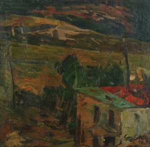 Antoni GRABARZ (1904-1965), Pejzaż z drzewami, 1964