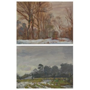Juliusz KRAJEWSKI (1905-1992), Para obrazów z cyklu „Zima w Świdrze”
