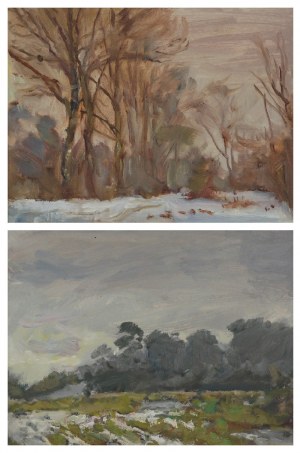 Juliusz KRAJEWSKI (1905-1992), Para obrazów z cyklu „Zima w Świdrze”
