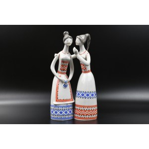 Two Ladies Figurine - Hollóháza - Hungary - 1980s