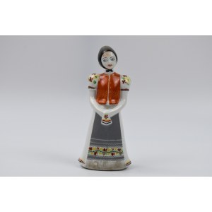 Figurine of a woman in traditional folk costume - Hollóháza, Hungary - 1980s