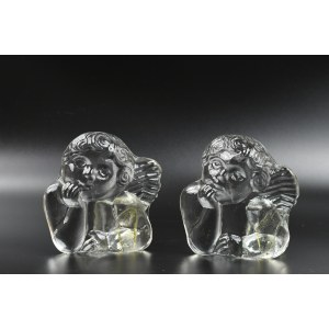 Súprava svietnikov ANIOŁEK – Kosta Glass – Švédsko – 70. roky
