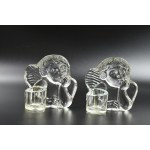 Súprava svietnikov ANIOŁEK – Kosta Glass – Švédsko – 70. roky
