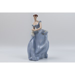 Lady with a Handkerchief Figurine - Royal Dux - Czechoslovakia - Second Half of the 20th Century