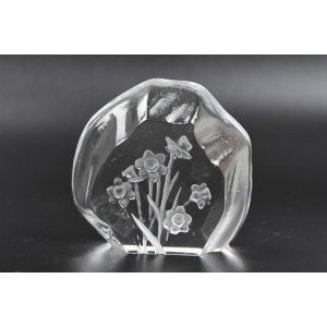 Daffodil Paperweight - Capredoni Dartington Crystal - England - 1980s