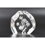 Daffodil Paperweight - Capredoni Dartington Crystal - England - 1980s