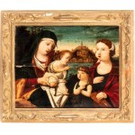 Francesco Rizzo di Bernardino da Santacroce (cerchia di) (San Pellegrino Terme 1485 ca. - Venezia dopo il 1545), Virgin with Child, Saint John the Baptist and Saint Elizabeth