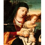 Francesco Rizzo di Bernardino da Santacroce (cerchia di) (San Pellegrino Terme 1485 ca. - Venezia dopo il 1545), Virgin with Child, Saint John the Baptist and Saint Elizabeth