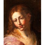 Tiziano Vecellio (seguace di) (Pieve di Cadore 1488-1490 - Venezia 1576), Female Figure with a basket of fruit and a page in attendance