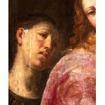 Tiziano Vecellio (seguace di) (Pieve di Cadore 1488-1490 - Venezia 1576), Female Figure with a basket of fruit and a page in attendance
