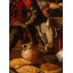 Artista fiammingo, fine XVI - inizio XVII secolo, Market scene with sellers of poultry, eggs, and bread