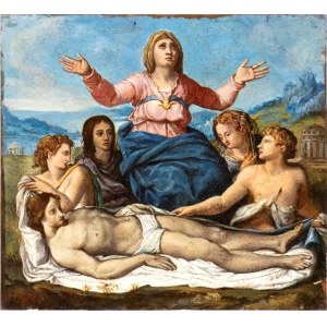 Sebastiano Luciani detto del Piombo (seguace di) (Venezia 1485 - Roma 1547), Lamentation (The Mourning of Christ)