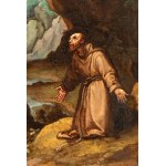 Girolamo Muziano (cerchia di) (Brescia 1532 - Roma 1592), Saint Francis receiving the stigmata