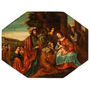 Artista fiammingo, fine XVI - inizio XVII secolo, Adoration of the Magi