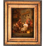 Gillis van Tilborgh (attribuito a) (Bruxelles 1625 - Bruxelles 1678), a) Tavern Interior with Hostess and Patrons; b) Tavern Interior with Musicians. A pair of paintings