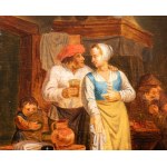 Gillis van Tilborgh (attribuito a) (Bruxelles 1625 - Bruxelles 1678), a) Tavern Interior with Hostess and Patrons; b) Tavern Interior with Musicians. A pair of paintings
