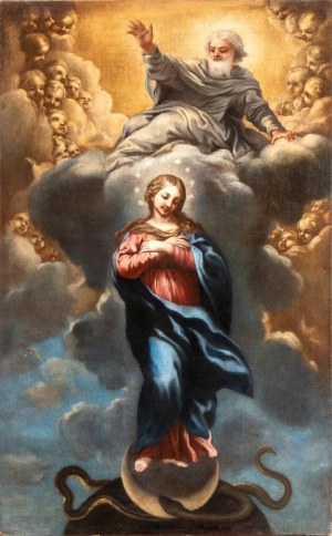 Pietro Berrettini detto Pietro da Cortona (ambito di) (Cortona 1596 - Roma 1669), The Immaculate Conception