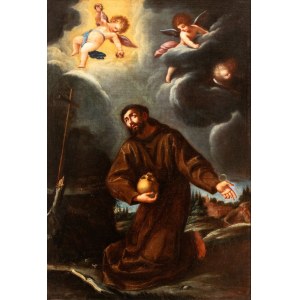 Artista emiliano, XVII secolo, Saint Francis in Ecstasy