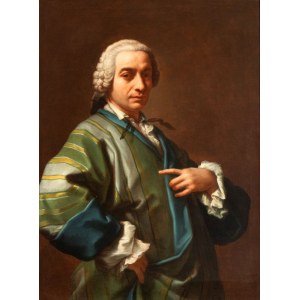 Etienne Parrocel detto Le Romain (Avignone 1696 - Roma 1775), Portrait of a gentleman in a dressing gown