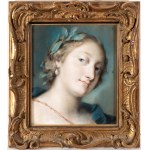 Rosalba Carriera (Venezia 1673 - 1757), Portrait of a young gentlewoman crowned with laurel (Faustina Bordoni?)