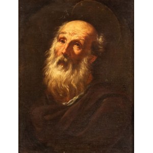 Luca Giordano (Naples 1634 - 1705), Tête de saint barbu