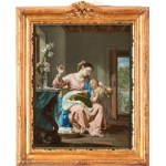 Francesco Trevisani (Capodistria 1656 - Roma 1746), The Virgin sewing with the Christ Child