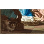 Francesco Trevisani (Capodistria 1656 - Roma 1746), The Virgin sewing with the Christ Child