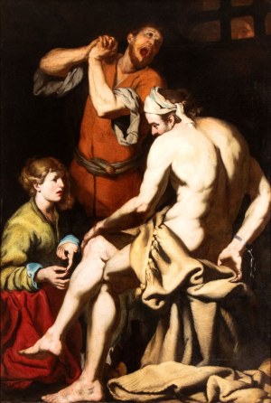 Luca Giordano (Napoli 1634 - 1705), Joseph interpreting dreams in prison
