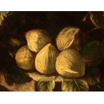 Michelangelo Pace Del Campidoglio (Roma 1610 - 1670), Still life of fruits in a landsacpe