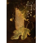 Michelangelo Pace Del Campidoglio (Roma 1610 - 1670), Still life of fruits in a landsacpe