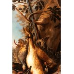 Artista lombardo, XVIII secolo, Game in a landscape