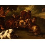 Domenico Brandi (Napoli 1684 - 1736), Landscape with shepherd and herds