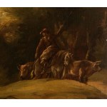 Domenico Brandi (Napoli 1684 - 1736), Landscape with shepherd and herds