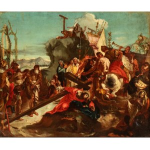 Giambattista Tiepolo (seguace di) (Venezia 1696 - Madrid 1770), Christ Carrying the Cross