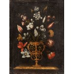 Giacomo Recco (ambito di) (Napoli 1603 - 1653), Two still lifes with flowers in a vase. Pair of paintings