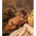 Jacob Gerritsz Cuyp (attribuito a) (Dordrecht 1594 - 1652), Venus in a landscape with a putto