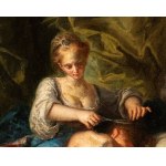 Artista napoletano, XVII - XVIII secolo, Samson and Delilah