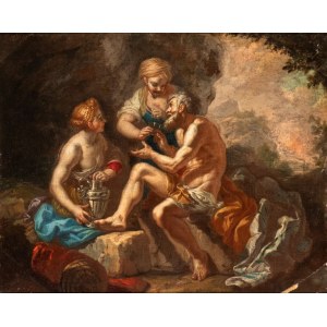 Artista napoletano, XVII - XVIII secolo, Lot and his daughters