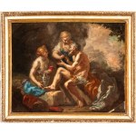 Artista napoletano, XVII - XVIII secolo, Lot and his daughters