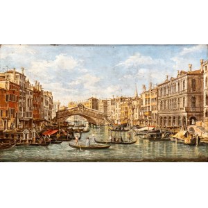 Artista attivo a Venezia, XIX secolo, View of Ponte di Rialto